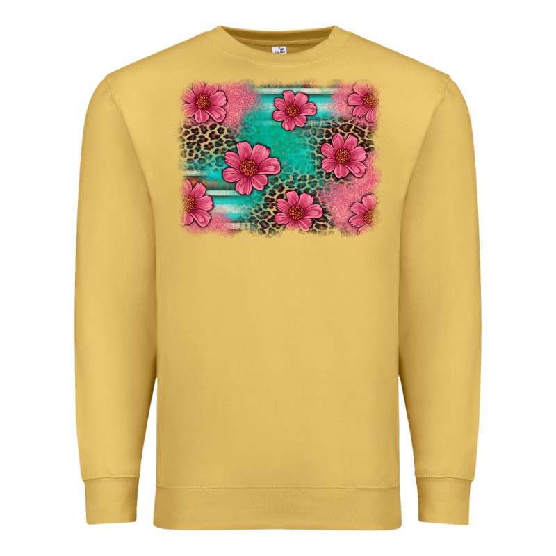 Easter Spring Leopard Serape Background Premium Sweatshirt by Artiststas | Teevron