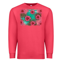 Cardinal easter spring leopard serape background Premium Sweatshirt - Artiststas