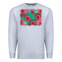 Heather Grey easter spring leopard serape background Premium Sweatshirt - Artiststas