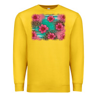 Lemon easter spring leopard serape background Premium Sweatshirt - Artiststas