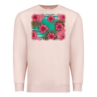 Pale Pink easter spring leopard serape background Premium Sweatshirt - Artiststas