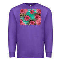 Purple easter spring leopard serape background Premium Sweatshirt - Artiststas