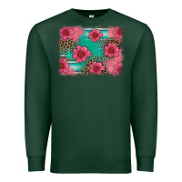 Sports Green easter spring leopard serape background Premium Sweatshirt - Artiststas
