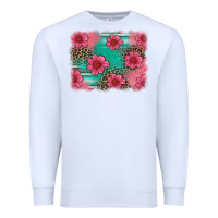 White easter spring leopard serape background Premium Sweatshirt - Artiststas