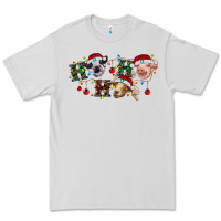 Dove Grey Hohoho Christmas Cows Premium Tee - RanaPortraitStore
