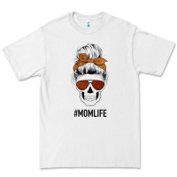 White Glitter Western Patterned Mom Skull Premium Tee - Bettercallsaul