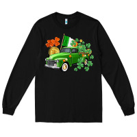 Black Western St. Patrick's Day truck Long Sleeve Tee - CowGirlArtShop