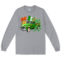 Heather Grey Western St. Patrick's Day truck Long Sleeve Tee - CowGirlArtShop
