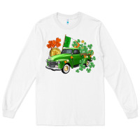 White Western St. Patrick's Day truck Long Sleeve Tee - CowGirlArtShop