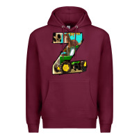 Burgundy farm life alphabet lowercase letters z Premium Hoodie - BundleAndBundleShop