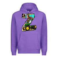 Purple farm life alphabet lowercase letters z Premium Hoodie - BundleAndBundleShop