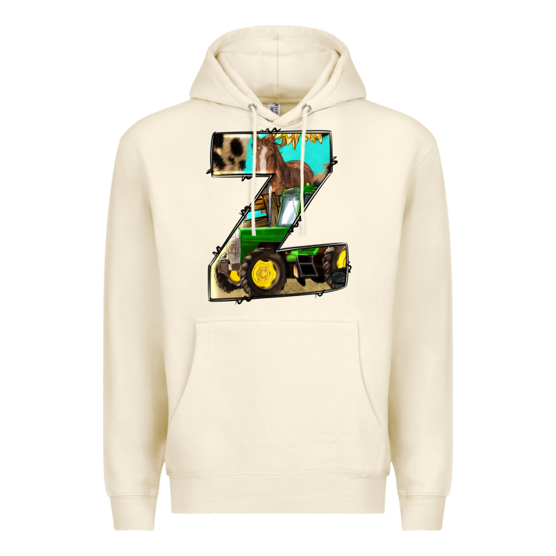 Farm Life Alphabet Lowercase Letters Z Premium Hoodie by BundleAndBundleShop | Teevron