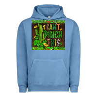 Pigment Pebble Blue shamrock bomb cant pinch this Urban Hoodie - AdoDesignShop