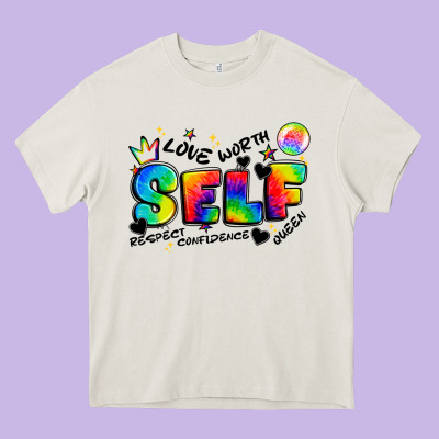 Self Love Tie Dye Heavy Core Tee Designed By Artiststas