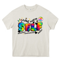 Cream self love tie dye Heavy Core Tee - Artiststas