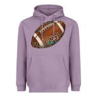 Lavender western football leopard turquoise pattern Heavyweight Hoodie - Artiststas