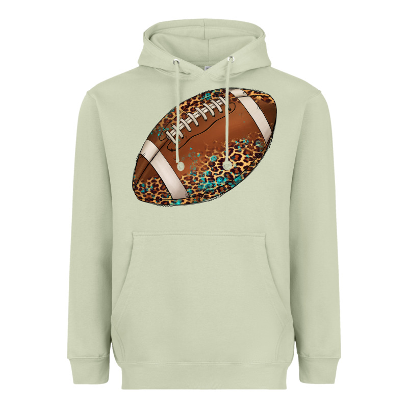 Western Football Leopard Turquoise Pattern Heavyweight Hoodie by Artiststas | Teevron