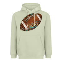 Matcha western football leopard turquoise pattern Heavyweight Hoodie - Artiststas