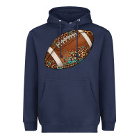 Navy western football leopard turquoise pattern Heavyweight Hoodie - Artiststas