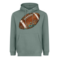 Sage western football leopard turquoise pattern Heavyweight Hoodie - Artiststas