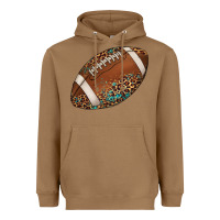 Toasted Coconut western football leopard turquoise pattern Heavyweight Hoodie - Artiststas