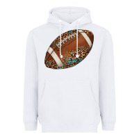 White western football leopard turquoise pattern Heavyweight Hoodie - Artiststas