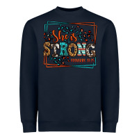 Navy She is strong proverbs 31:25 Heavyweight Sweatshirt - LillyAllenDesigns