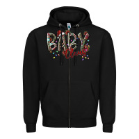 Black baby claus Zipper Hoodie - SublimationCraftShop