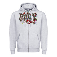Heather Grey baby claus Zipper Hoodie - SublimationCraftShop