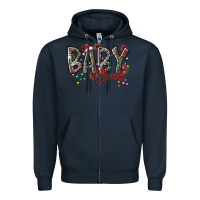 Navy baby claus Zipper Hoodie - SublimationCraftShop