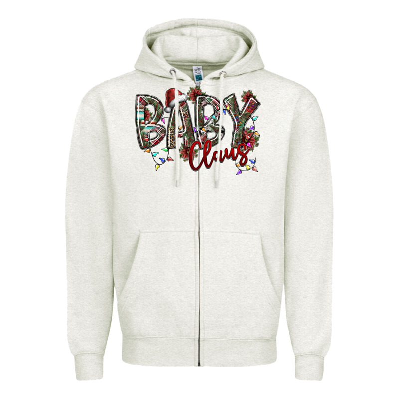 Baby Claus Zipper Hoodie by SublimationCraftShop | Teevron