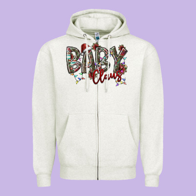 Baby Claus Zipper Hoodie Designed By Sublimationcraftshop