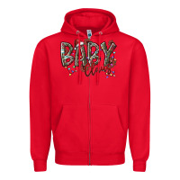 Red baby claus Zipper Hoodie - SublimationCraftShop