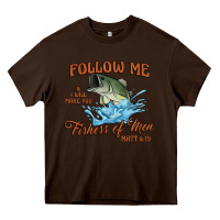 Chocolate Brown fishers of men Heavy Core Tee - Artiststas