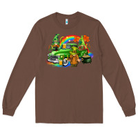 St. Patrick's Day Truck With Gnomies Long Sleeve Tee | Teevron