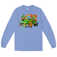 Colony Blue St. Patrick's Day truck with gnomies Long Sleeve Tee - CowGirlArtShop