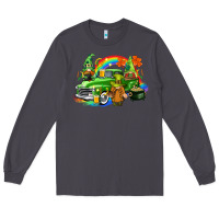 Smoke St. Patrick's Day truck with gnomies Long Sleeve Tee - CowGirlArtShop