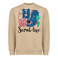 Mushroom Scrub Life Nurse Heavyweight Sweatshirt - LillyAllenDesigns