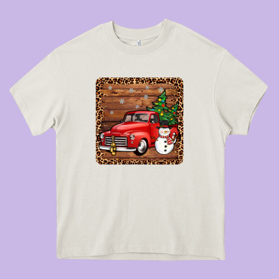 Christmas Truck Coaster Heavy Core Tee Designed By Jahusdesignshop