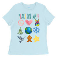 Baby Blue PEACE ON EARTH Ladies Tee - Bettercallsaul