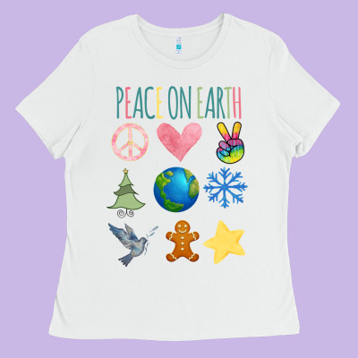 Peace On Earth Ladies Tee Designed By Bettercallsaul