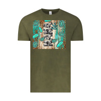 Vintage Olive nana life glitter leopard Vintage Tee - TumblerDesignByShophia