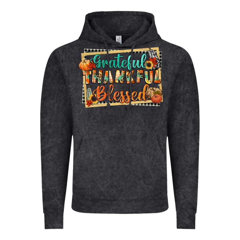 Thankful Grateful Blessed Vintage Hoodie by CowGirlArtShop | Teevron