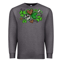 Charcoal Heather western st patricks day shamrocks and hearts Premium Sweatshirt - Artiststas