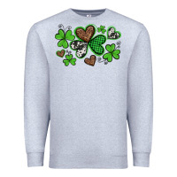 Heather Grey western st patricks day shamrocks and hearts Premium Sweatshirt - Artiststas