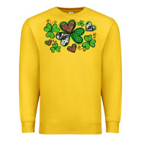 Lemon western st patricks day shamrocks and hearts Premium Sweatshirt - Artiststas