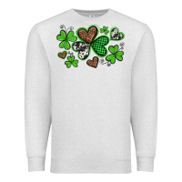 Oatmeal Heather western st patricks day shamrocks and hearts Premium Sweatshirt - Artiststas