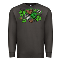 Smoke western st patricks day shamrocks and hearts Premium Sweatshirt - Artiststas