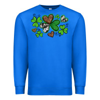 True Royal western st patricks day shamrocks and hearts Premium Sweatshirt - Artiststas