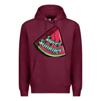 Burgundy sweet summer watermelon 1 Premium Hoodie - BundleAndBundleShop